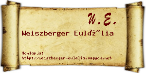 Weiszberger Eulália névjegykártya